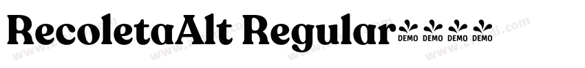 RecoletaAlt Regular字体转换